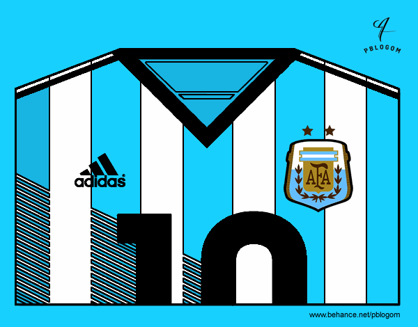 Camiseta del mundial de fútbol 2014 de Argentina