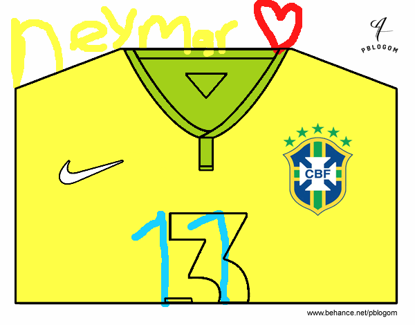 Camiseta del mundial de fútbol 2014 de Brasil