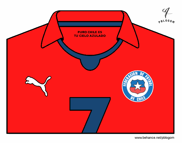 Camiseta del mundial de fútbol 2014 de Chile