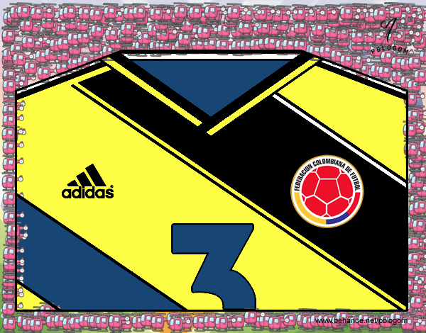 Camiseta del mundial de fútbol 2014 de Colombia