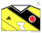 Dibujo Camiseta del mundial de fútbol 2014 de Colombia pintado por hilary2006