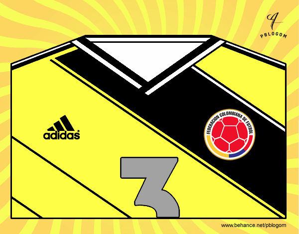 Camiseta del mundial de fútbol 2014 de Colombia