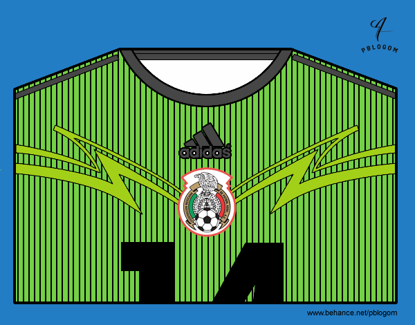 Camiseta del mundial de fútbol 2014 de México