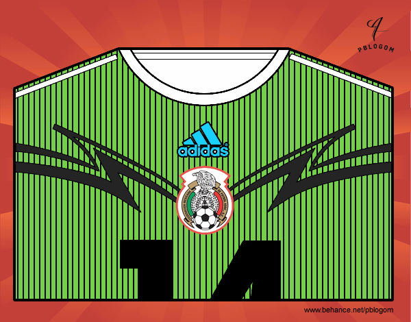 Camiseta del mundial de fútbol 2014 de México