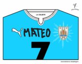 Camiseta del mundial de fútbol 2014 de Uruguay