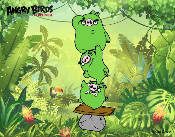 cerdos verdes angry birds