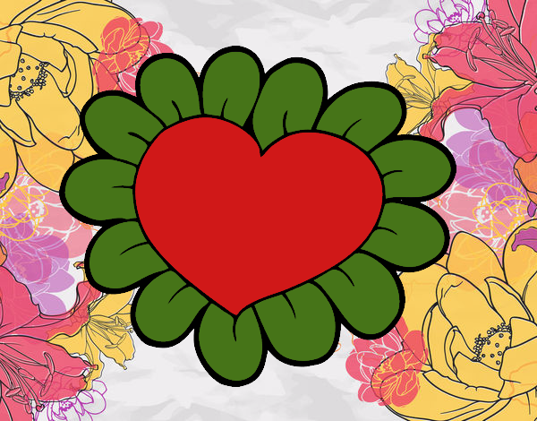 Corazón flor