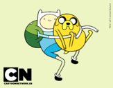 Finn y Jake abrazados