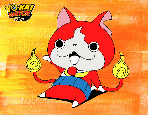 Jibanyan saludando