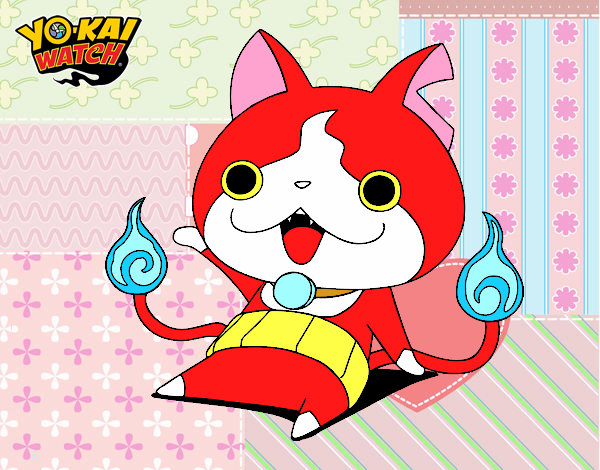 Jibanyan saludando