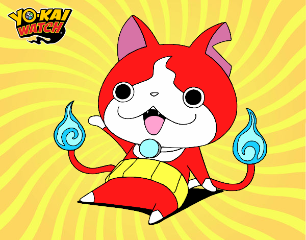 Jibanyan saludando