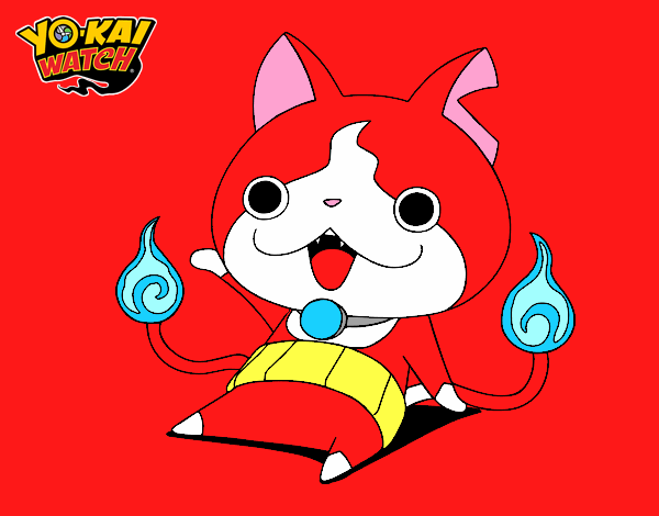 Jibanyan saludando