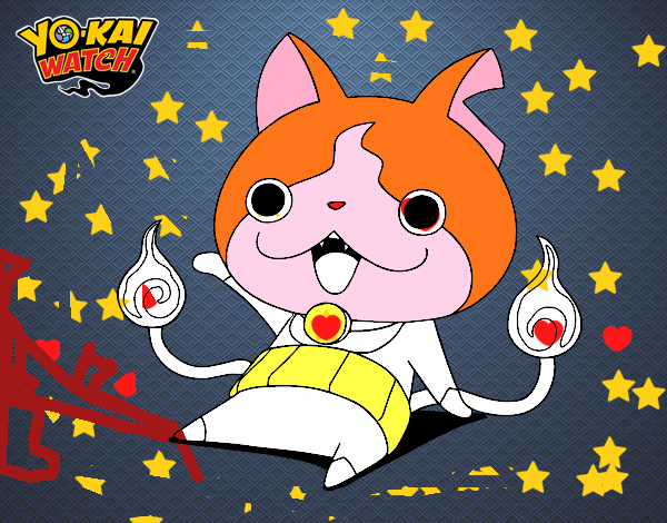 Jibanyan saludando