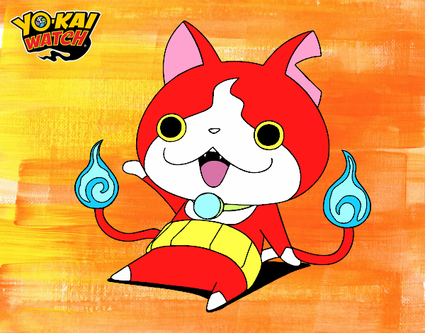 Jibanyan saludando