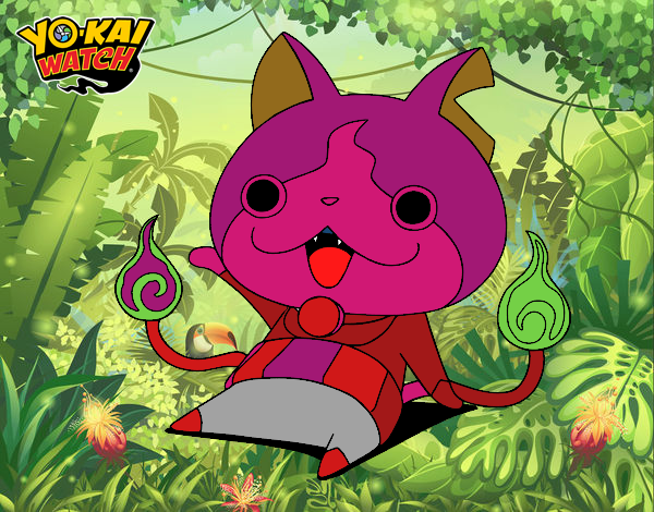 Jibanyan saludando