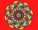 Dibujo Mandala flor con círculos pintado por sandrasobi