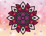Dibujo Mandala flor sencilla pintado por BerenicexD