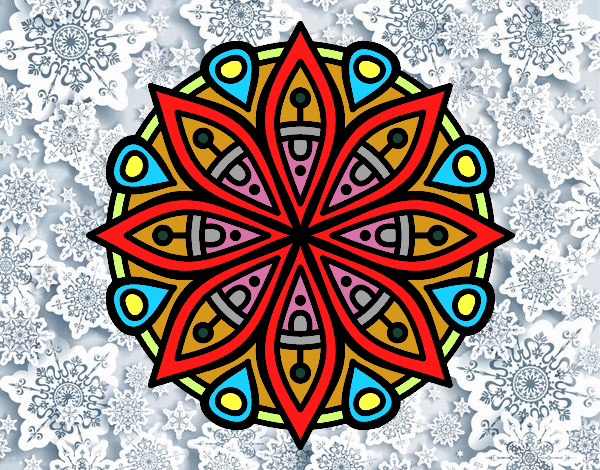 Dibujo Mandala para la concentración pintado por pa12futbol