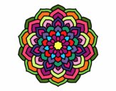 Dibujo Mandala pétalos de flor pintado por anmabaro