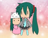 Miku y Kasane Chibi