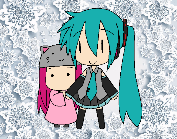 Miku y Kasane Chibi