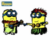 Dibujo Minions - Dave y Phil pintado por tizianalem