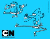 Mordecai y Rigby karatekas