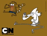 Mordecai y Rigby karatekas