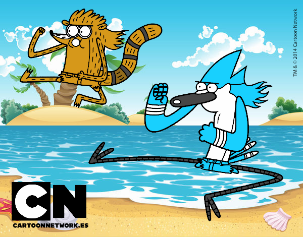 Mordecai y Rigby karatekas