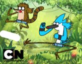 Mordecai y Rigby karatekas