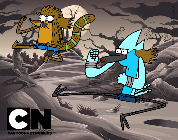 Mordecai y Rigby karatekas