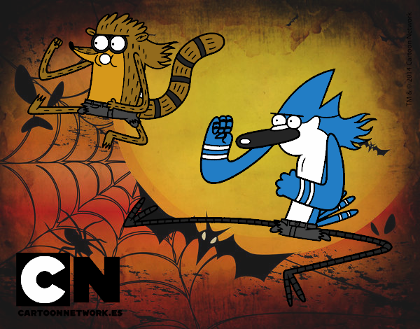 Mordecai y Rigby karatekas