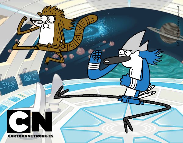 Mordecai y Rigby karatekas