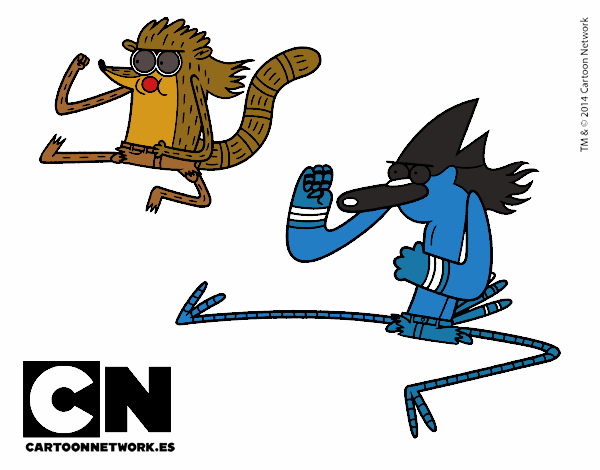 Mordecai y Rigby karatekas