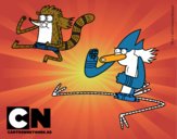 Mordecai y Rigby karatekas