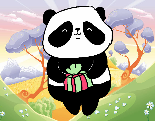 Panda con regalo