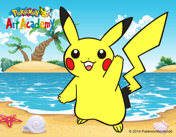 pikachu en la playa