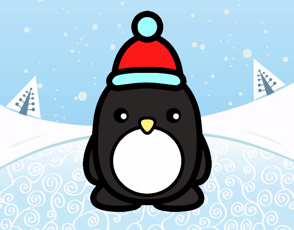 Pingüino navideño