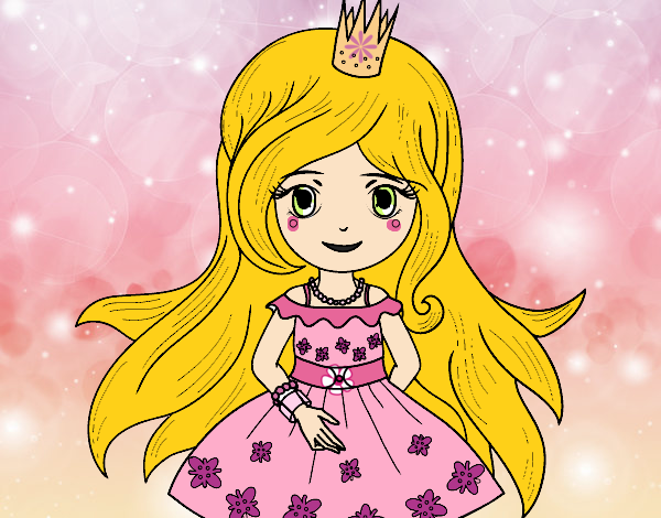 Dibujo Princesa primavera pintado por mangli