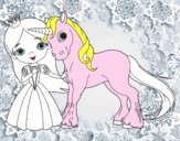 Princesa y unicornio