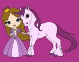 Dibujo Princesa y unicornio pintado por mangli