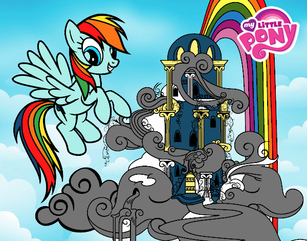 Rainbow Dash en su palacio