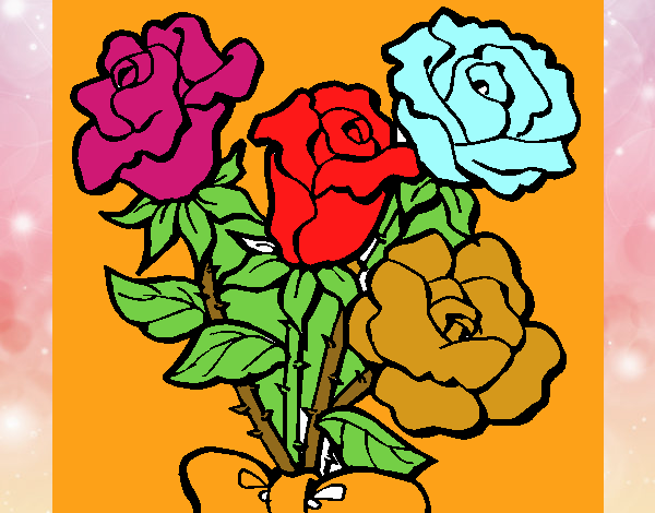 4 rosas