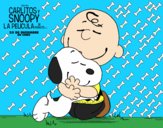 Snoopy y Carlitos abrazados