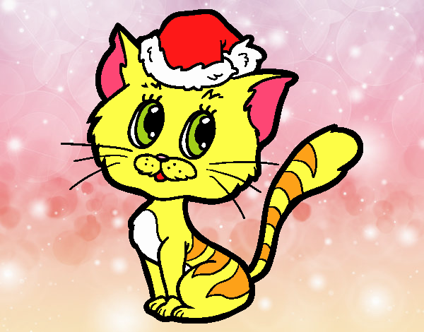 Un gato navideño