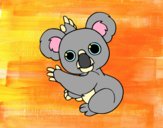 Dibujo Un Koala pintado por meibol