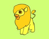 Dibujo Un león pintado por luisaf
