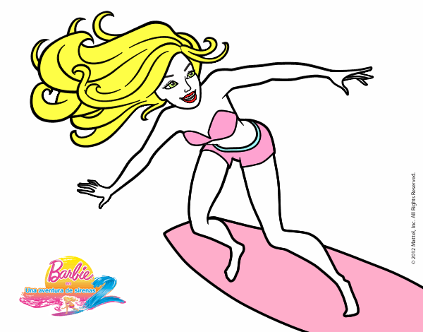 Barbie con su tabla