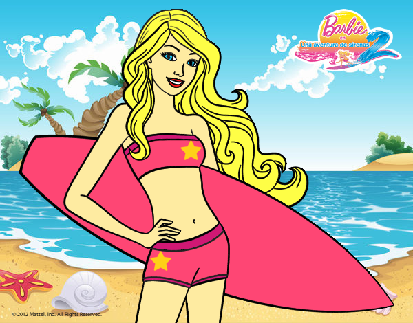 barbie en la playa