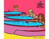 Barbie y sus amigas en el jacuzzi